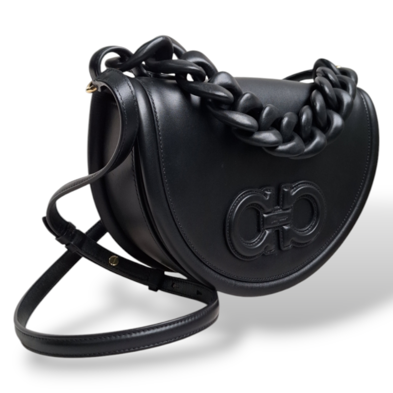 Bolsa Salvatore Ferragamo Aura Preta