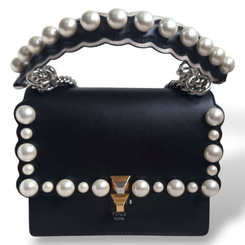 Bolsa Fendi Kan I Liberty Pearl Small Preta Bolsa Fendi Kan I Liberty Pearl Small Preta