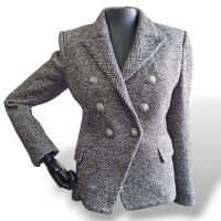 Blazer Balmain Espinha de Peixe em Lã-38