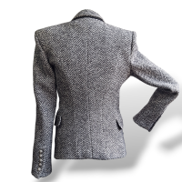 Blazer Balmain Espinha de Peixe em Lã-38