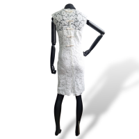 Vestido Valentino de Renda Off White- 42