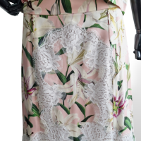 Conjunto Dolce Gabbana Lirios de Saia e Blusa- 44