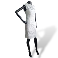 Vestido Valentino de Renda Off White- 42