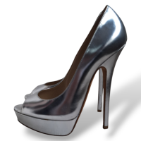 Scarpin Jimmy Choo Plataforma Prata-35