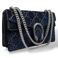 Bolsa Gucci Dionysus Veludo Azul Marinho