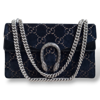 Bolsa Gucci Dionysus Veludo Azul Marinho