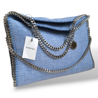 Bolsa Stella McCartney Falabella Rafia Azul Denin