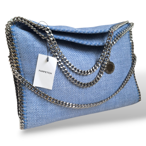 Bolsa Stella McCartney Falabella Rafia Azul Denin