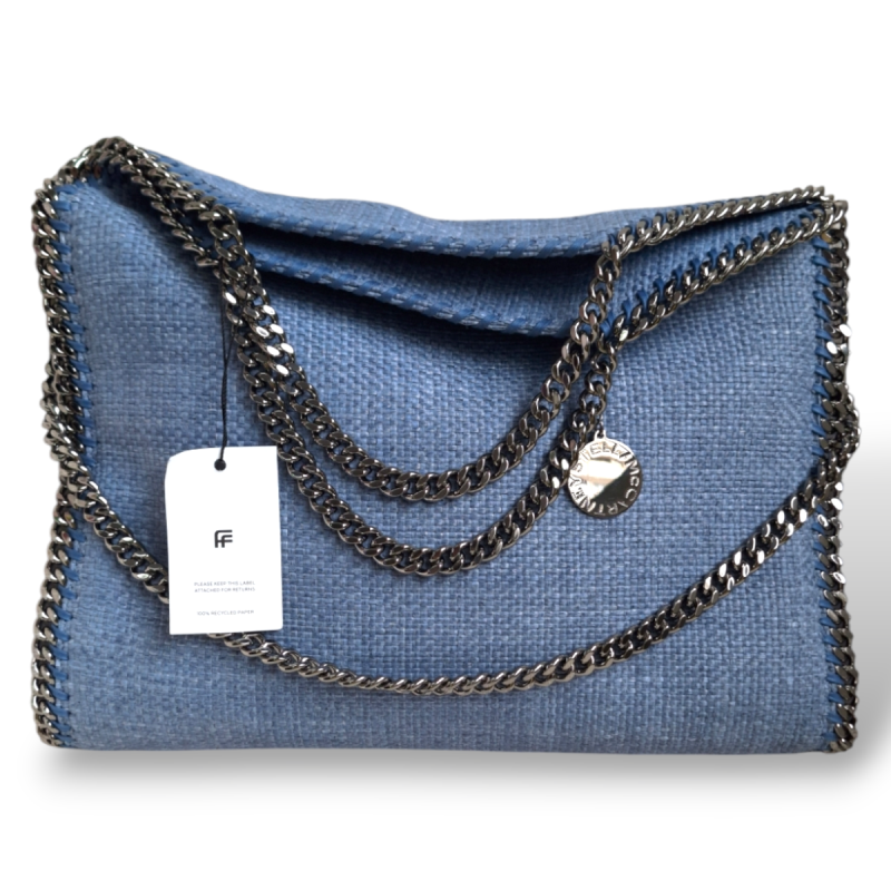 Bolsa Stella McCartney Falabella Rafia Azul Denin Bolsa Stella McCartney Falabella Rafia Azul Denin