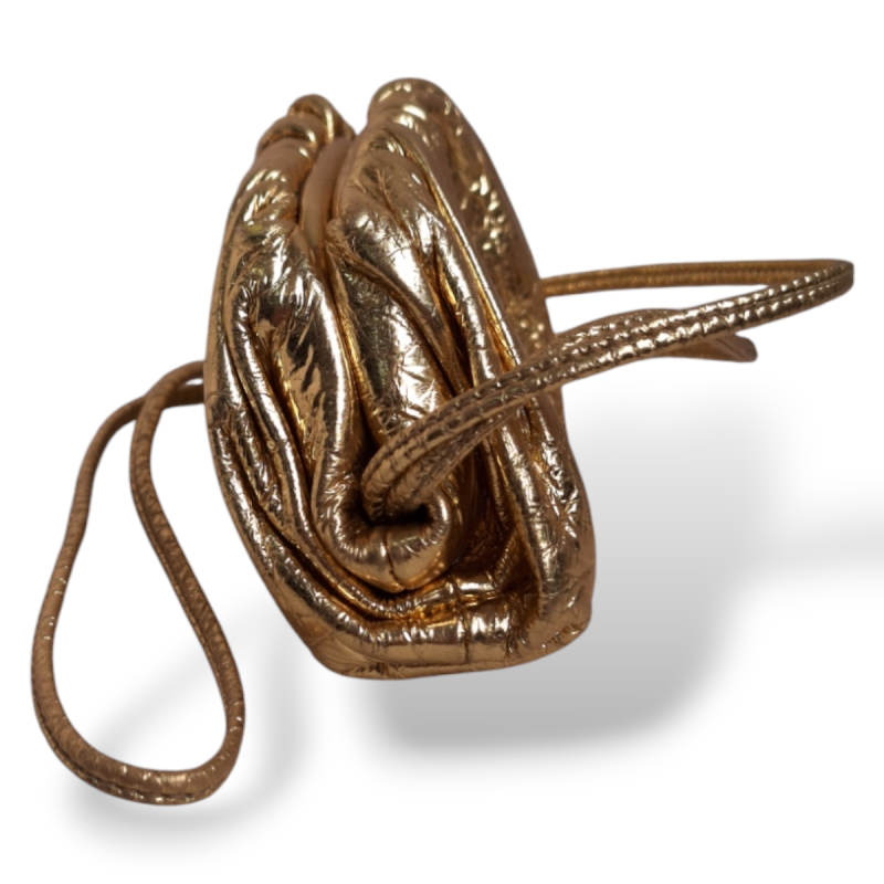 Bolsa Bottega Veneta Extra Mini Pouch Dourada Bolsa Bottega Veneta Extra Mini Pouch Dourada