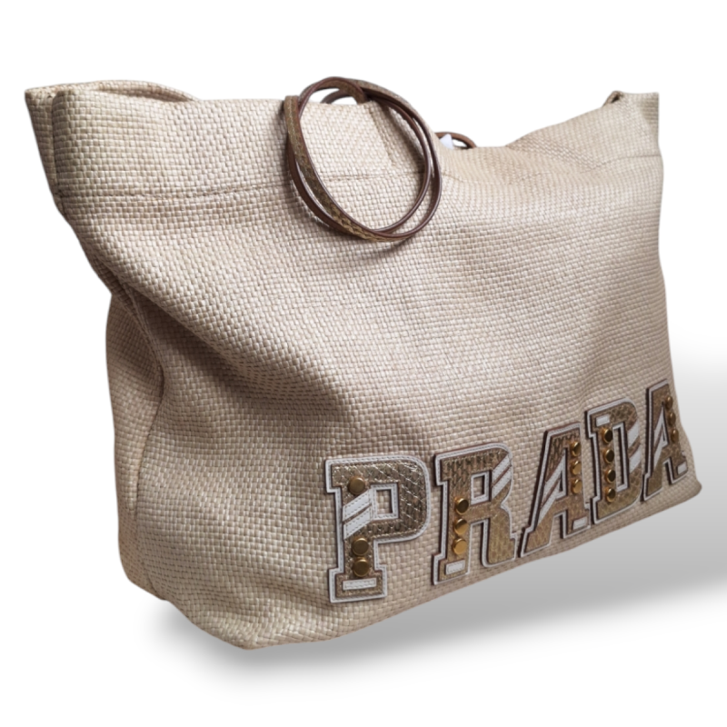 Bolsa Prada Open Tote Logo Bolsa Prada Open Tote Logo