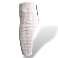 Saia Balmain Bouclé Rosa e Branco-36
