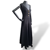 Vestido Moschino Preto em Tricot com Corações Dourados-38