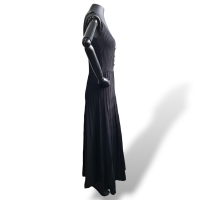 Vestido Moschino Preto em Tricot com Corações Dourados-38