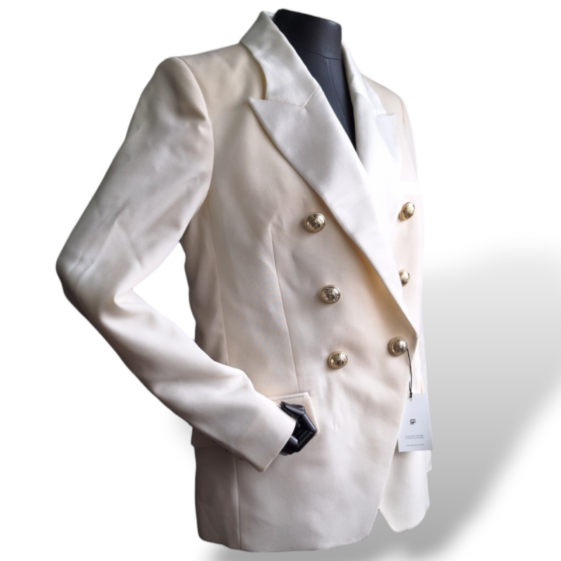 Blazer Balmain Branco e Off White-40 Blazer Balmain Branco e Off White-40