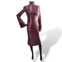 Vestido Galvan Longo Paetês Vinho - 38