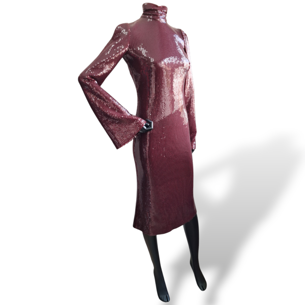 Vestido Galvan Longo Paetês Vinho - 38