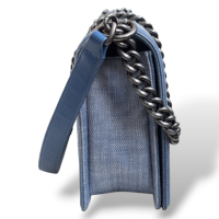 Bolsa Chanel Boy Em Denim Azul