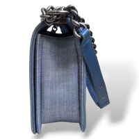 Bolsa Chanel Boy Em Denim Azul