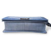 Bolsa Chanel Boy Em Denim Azul