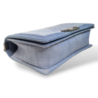 Bolsa Chanel Boy Em Denim Azul