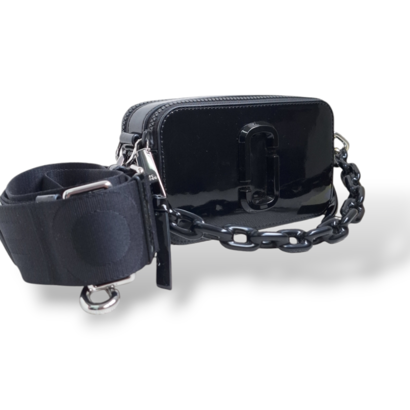 Bolsa Marc Jacobs Pochete Preta Verniz Bolsa Marc Jacobs Pochete Preta Verniz