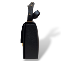 Bolsa Demellier Preta com Fecho Dourado
