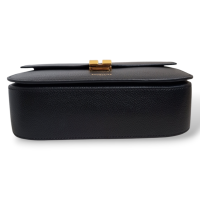 Bolsa Demellier Preta com Fecho Dourado