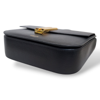 Bolsa Demellier Preta com Fecho Dourado
