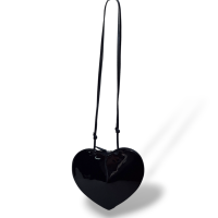 Bolsa Alaia Le Coeur Preta de Verniz 