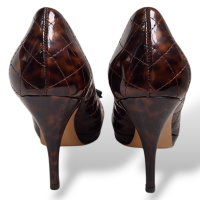 Scarpin Salvatore Ferragamo Onça Verniz