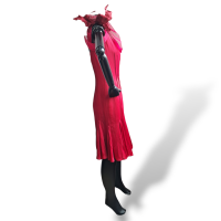 Vestido Christian Dior Vermelho com Flor - 38