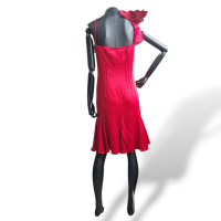Vestido Christian Dior Vermelho com Flor - 38