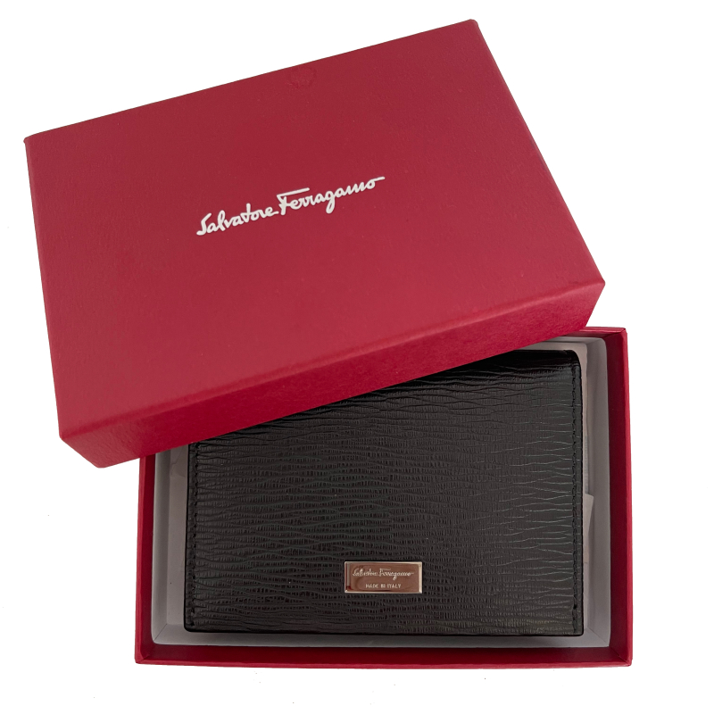 Porta Cartão Salvatore Ferragamo Couro Preta