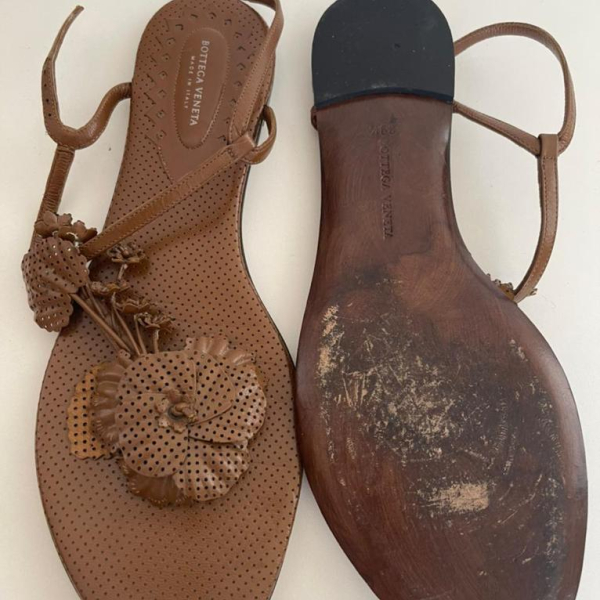 Rasteira Bottega Veneta Marrom 38