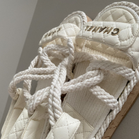 Rasteira Chanel Cortiça Matelassê Off-White 39