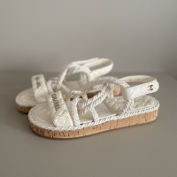 Rasteira Chanel Cortiça Matelassê Off-White 39