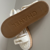 Rasteira Chanel Cortiça Matelassê Off-White 39