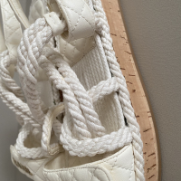Rasteira Chanel Cortiça Matelassê Off-White 39