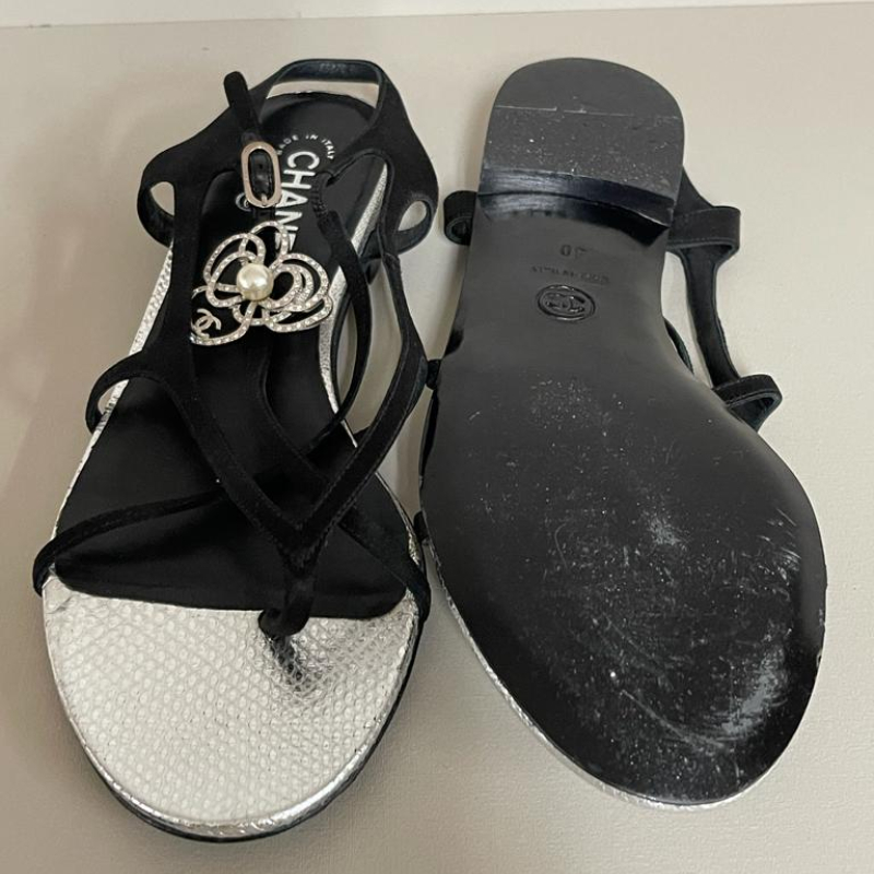 Rasteira Chanel Preto 39 Rasteira Chanel Preto 39