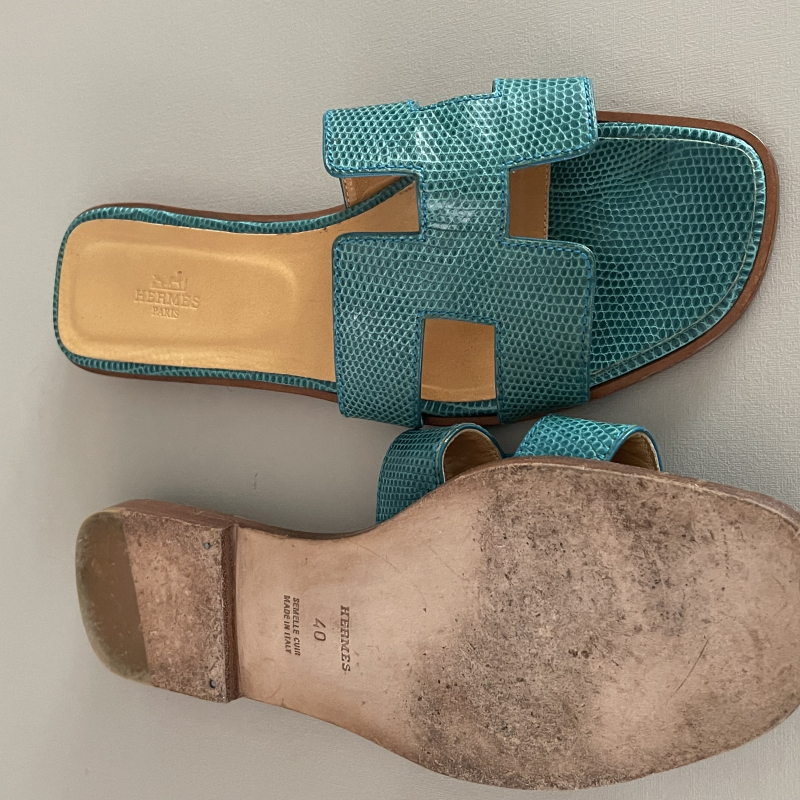 Rasteira Hermes Verde 39