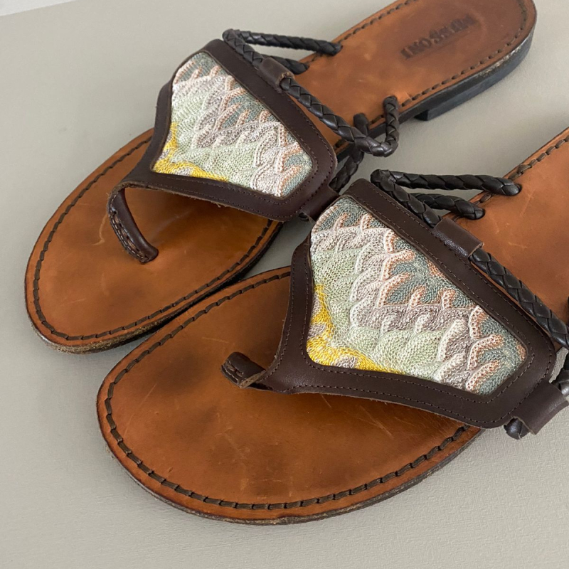 Rasteira Missoni Lurex Estampada - 39