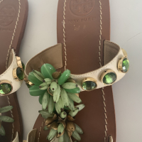 Rasteira Tory Burch Pedraria Verde - 37