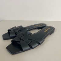 Rasteira Yves Saint Laurent Tribute Couro Preto - 38