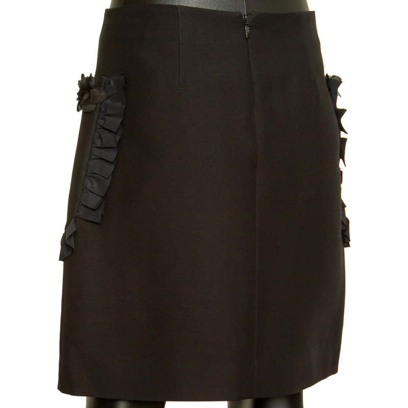 Saia Fendi Embellished Preta Flores