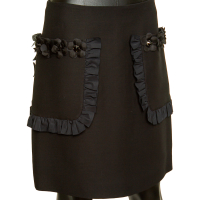 Saia Fendi Embellished Preta Flores