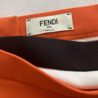 Saia Fendi Reta Fenda Cotton Laranja-38