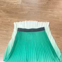 Saia Maje Midi Verde Plissada-36
