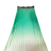 Saia Maje Midi Verde Plissada-36