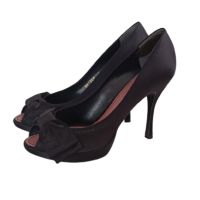 Salto Louis Vuitton Preto C/ Laço - 38